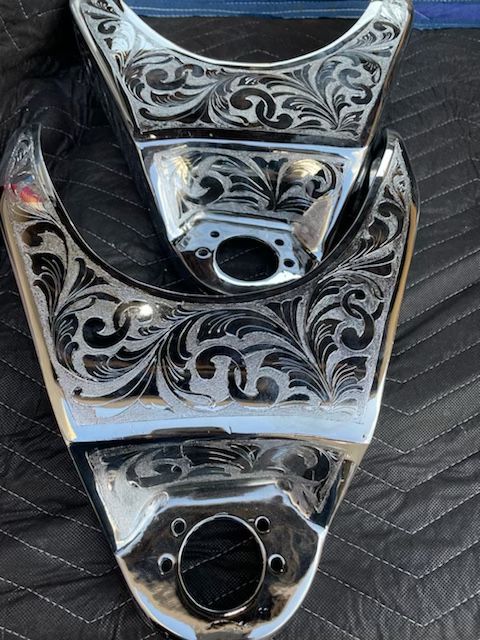 ENGRAVED TRIPLE CHROME UPPER A ARMS