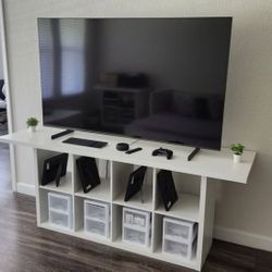 IKEA Furniture Bundle - MICKE Desk, MELLTORP Tabletop, Lifetime Chair, KALLAX Shelf unit