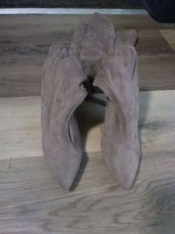 Light brown suede Over-the-Knee Boots