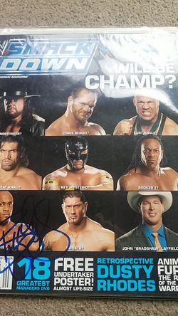 Bobby Lashley autographed wwe Smackdown magazine