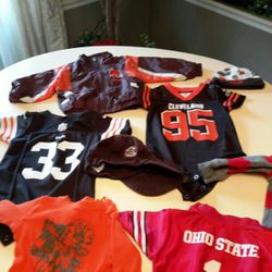Clev Browns & Ohio State Baby Clothing Size 3-9 Months