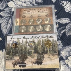 Luis and Clark and American bison nickel collection