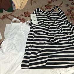 Halter Back Ruffle Tops. New. Med Or Large 