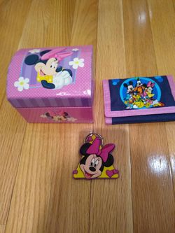 Minnie Mouse Keychain, Wallet, & Jewelry Box