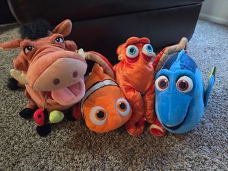 Lot of four (4) Large Disney Plush Characters