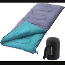 Brand New Camping Sleeping Bag for Adults Kids Cold Weather -4°F 3 Season Outdoor Indoor Envelope Sleeping Sack Pad