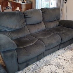 Slate Grey Recliner Couch