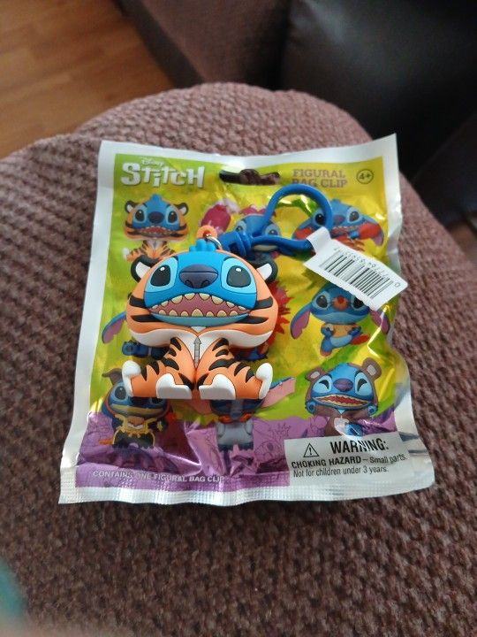 Disney Stitch As Rajah In Costume Collectable New Keyring