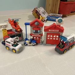 Fire station Toy Set