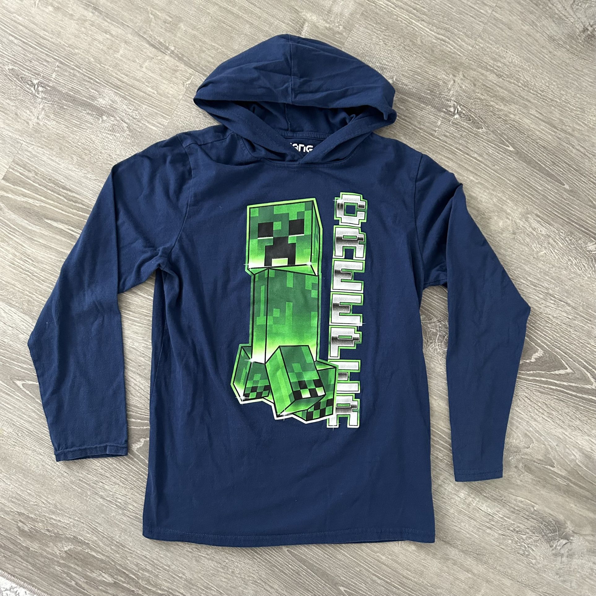 Tag Says XL | Fits like L | Minecraft Creeper Hooded LS Shirt | PorchPU Appleton near Richmond|Packard