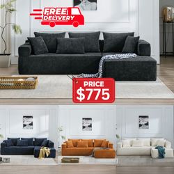 New Sectional Sofa With Chaise - Black Sectional Sofa - Free Delivery ✅ Modern Sectional Sofa