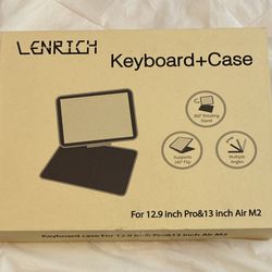 Lenrich Keyboard + Case For iPad 12.9 In pro & 13 In