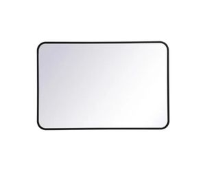 Elegant Lighting Formiae 24" W x 36" H Contemporary Rectangular Framed Bathroom Wall Mirror