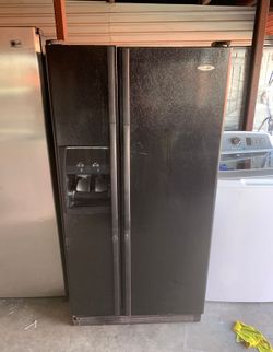 Black Whirlpool Refrigerator And Freezer