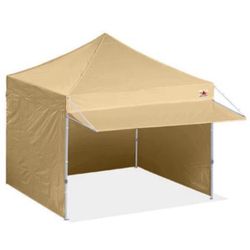Pop Up 10x10Canopy Tent Heavy Duty with Awning,Sidewalls,Sand Bags and Rolling Bag.
