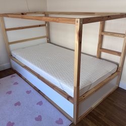 Ikea Kura Bed With Mattress And Waterproof Mattress Protector