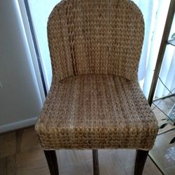 Wicker Bar Height Chair 