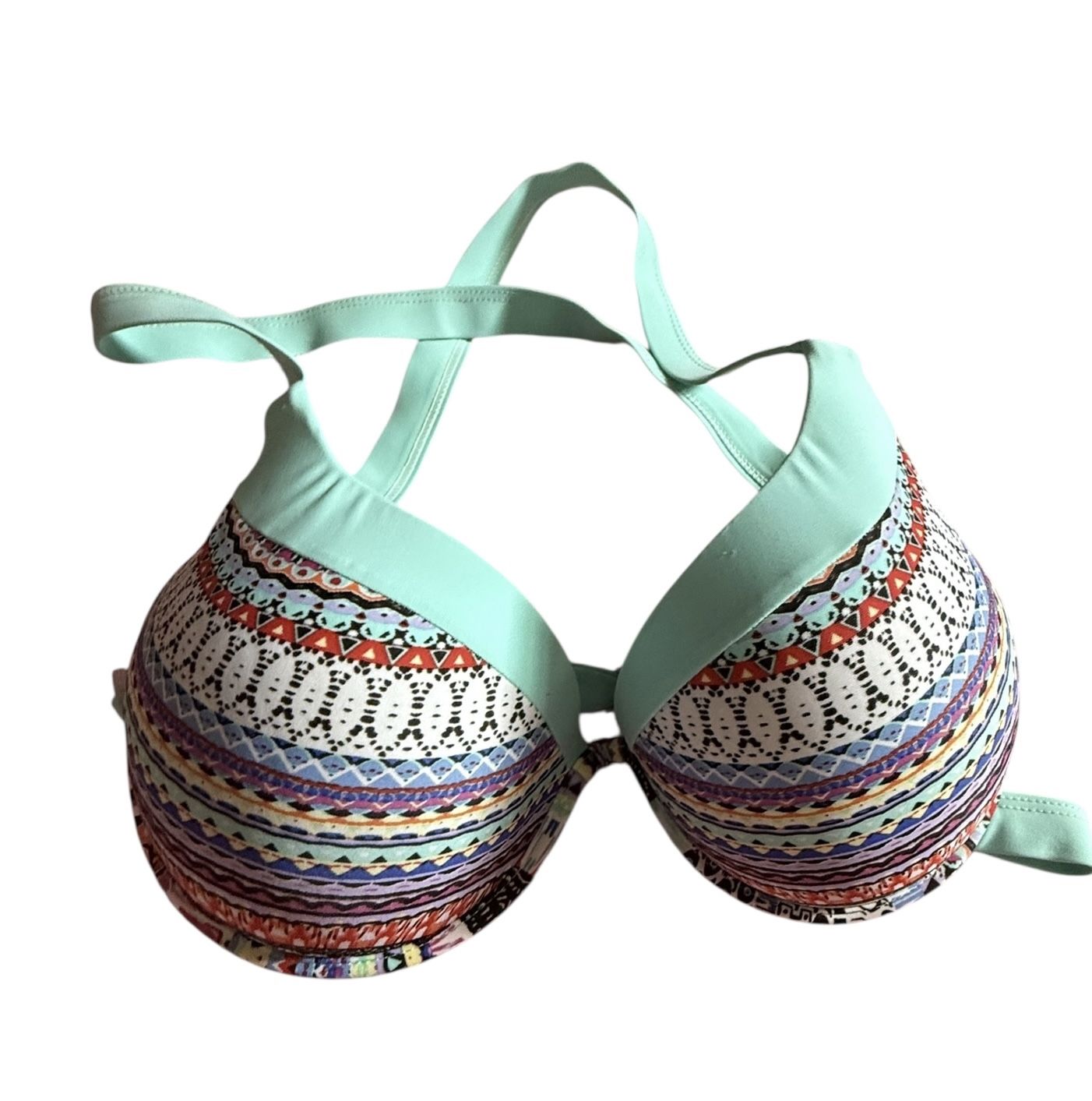 NWT TiniBikini XL Colorful Patterned Bikini Top