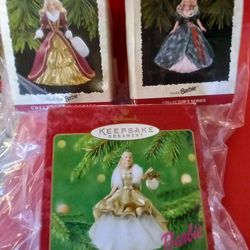 Collectable Hallmark Keepsake Barbie Ornament Lot Of 3