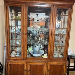 Beautiful Solid Cherry Wood Cabinet Perfect Condition 