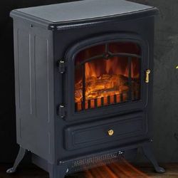 Homcom Freestanding Electric Fireplace Heater Fire