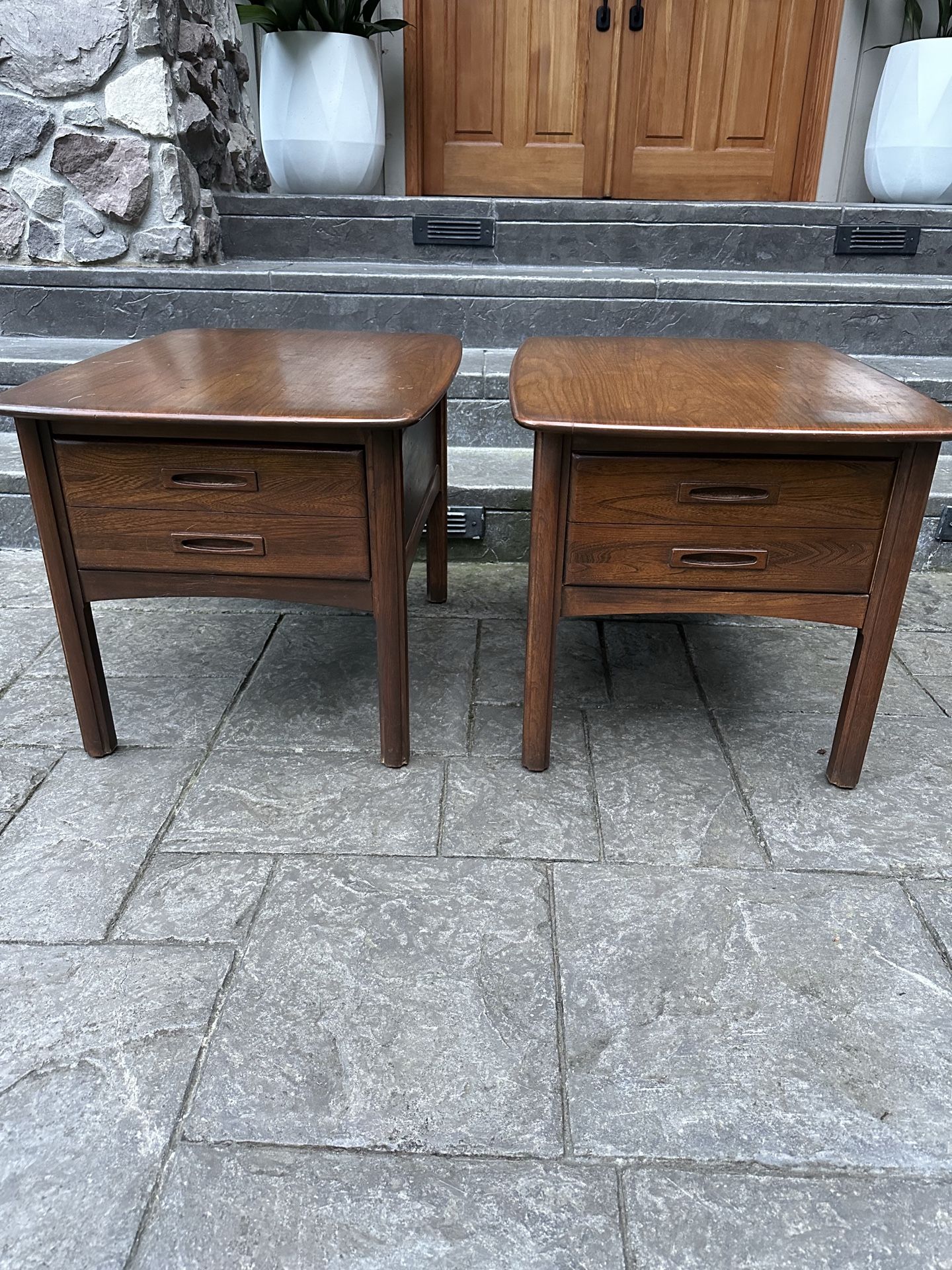 MCM nightstand end table x 2