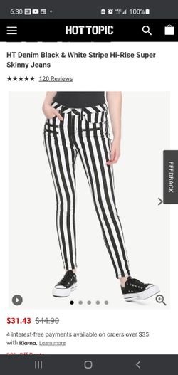 HOT TOPIC 🔥 Black and White Striped Pants GREAT FOR BEETLEJUICE COSTUME!!