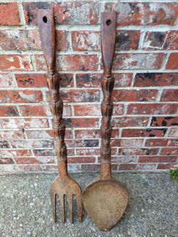 Vintage extra long Fork and Spoon