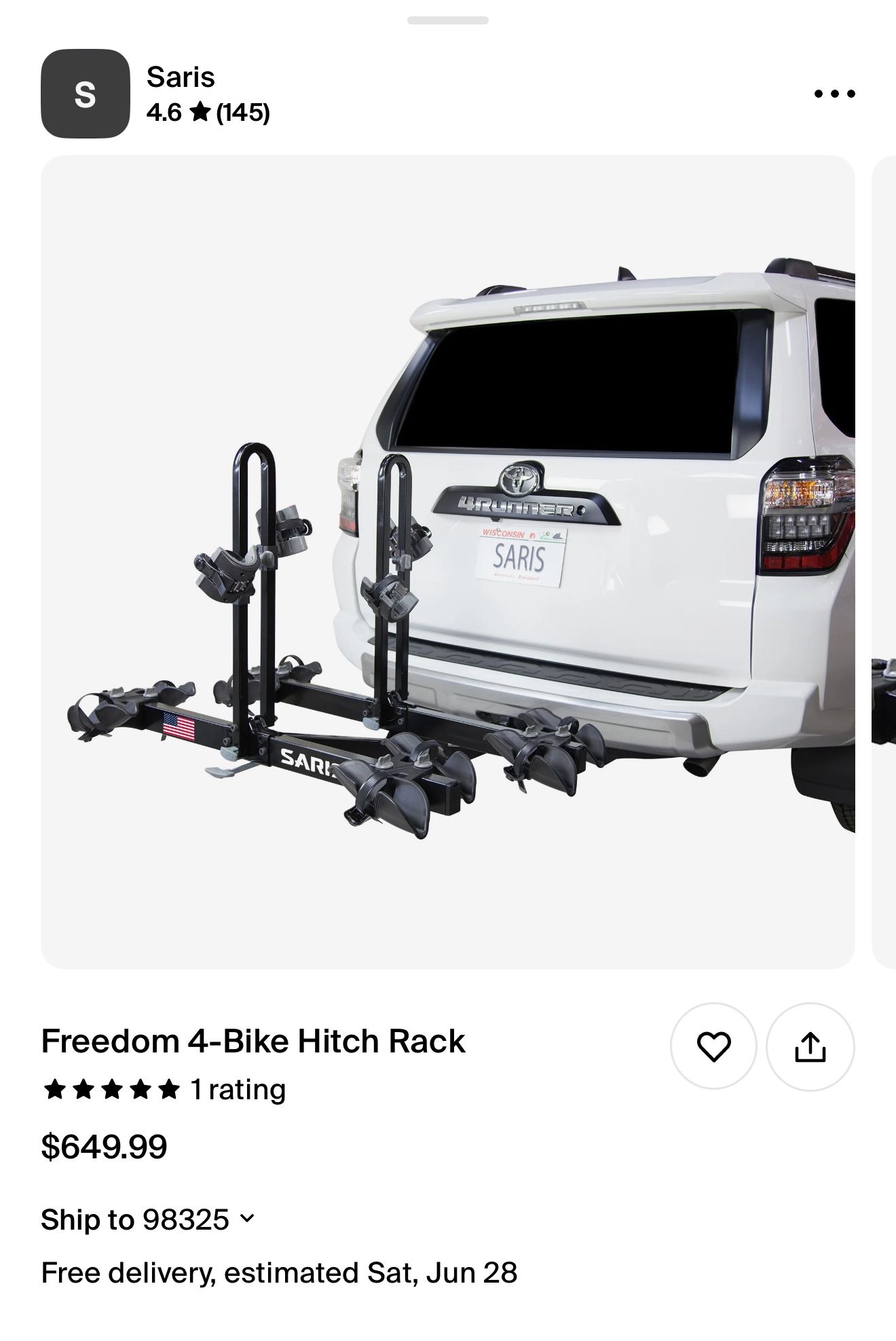 Freedom 4-bike Hitch Rack