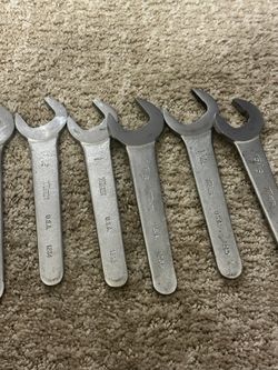 Martin Tools Service Wrench Set — 30° Angle Head, Chrome Finish, 3/4in.–1 1/2in., 11-Piece,