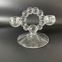 Vintage Imperial Glass Candlewick-style Candle Holder