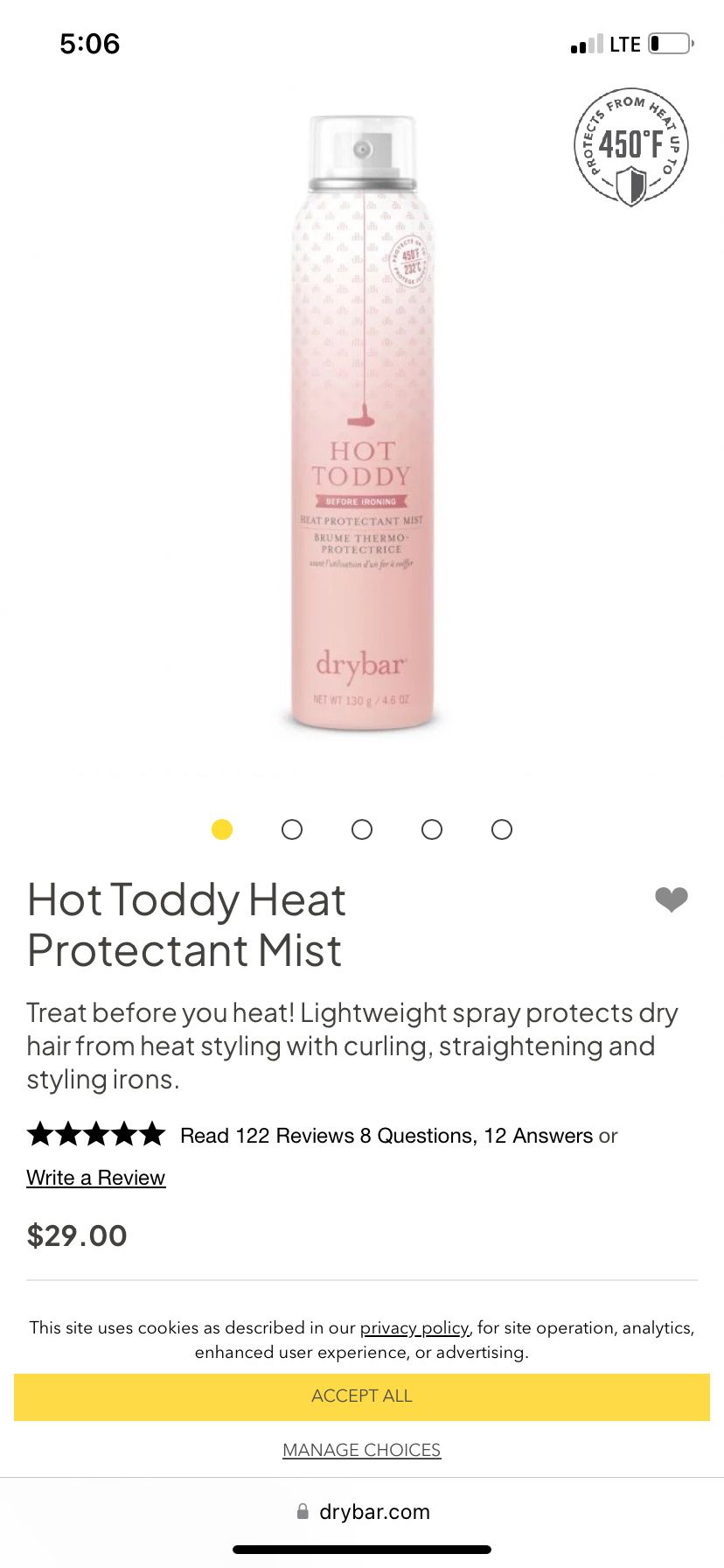 Dry Bar Heat Protectant Spray 