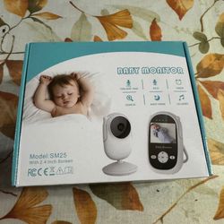 Babystar Baby Monitor with Camera and Night Vision, 2.4 GHz Wireless Video Baby Monitor with Rechargeable Battery, Two-Way Talk, 2.4 Inch HD Screen, E