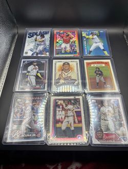Ronald Acuña Jr Lot Topps & Panini Lot 2023-2025 Inserts And Parallels 9 cards