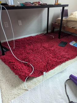 Free red shag rug