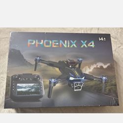 Phoenix X4 Drone Cinematic Camera- Built In Screen Remote GPS - NEW Sealed box
