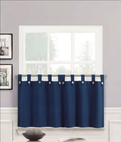 Runyon Solid Color Cotton Blend Tailored Kitchen curtain