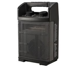 Hyper Tough Black 1500w Heavy Duty 2-Setting Electric Utility Space Heater