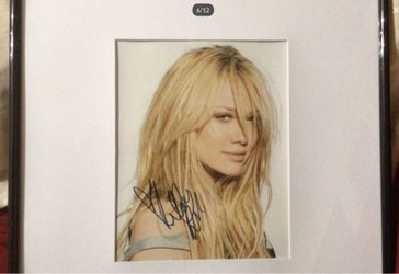 HILARY DUFF FRAMED SIGNED