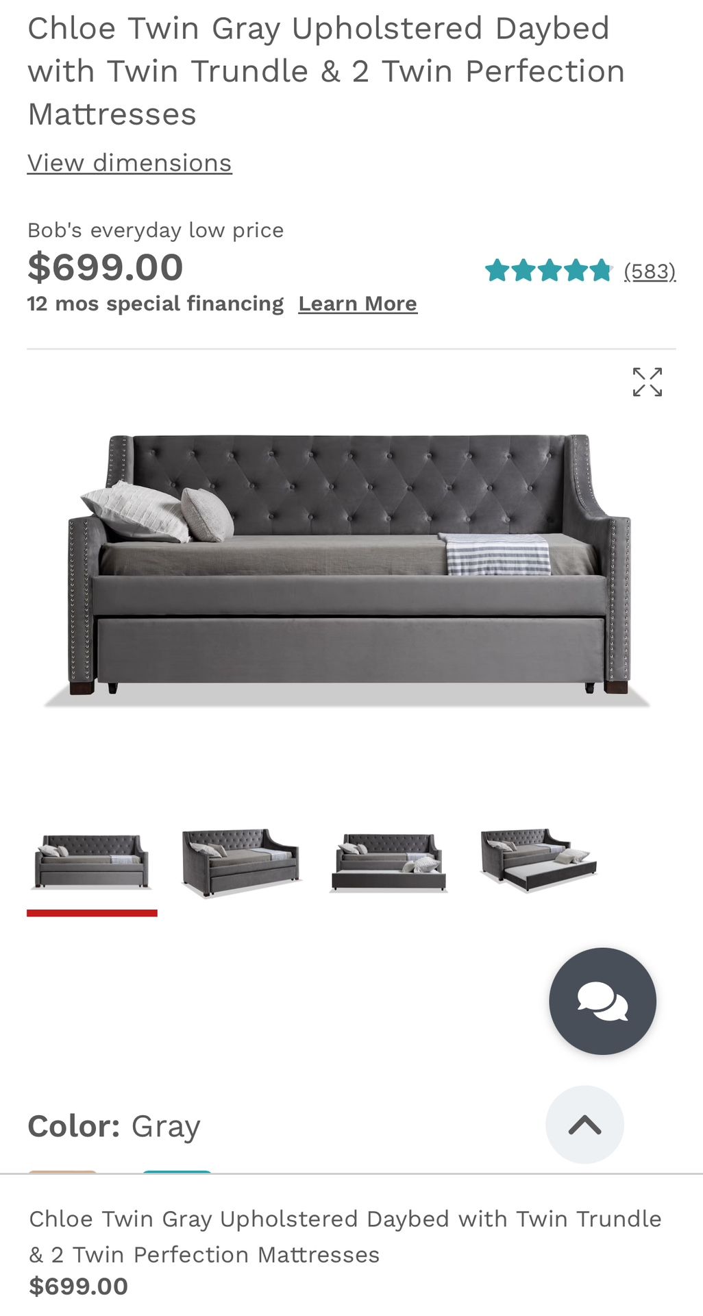 Chloe Twin Day Bed Trundle