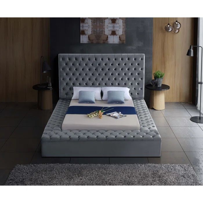 Upholstered Platform Storage Bed Frame