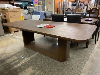 NEW! RESTORATION HARDWARE Oslo 96″ Open Dining Table in Aged Brown Oak