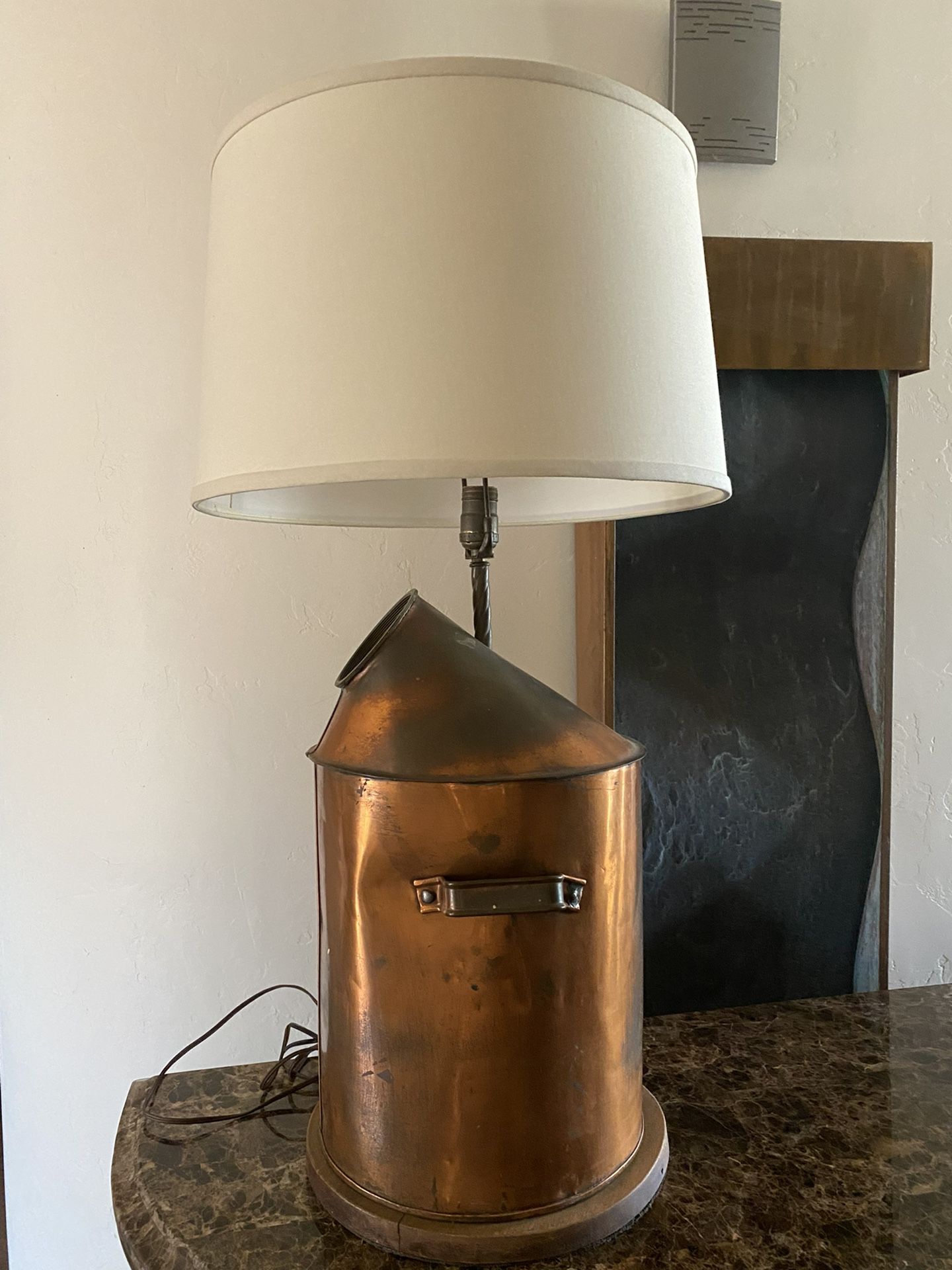 Vintage Copper Base Lamp  