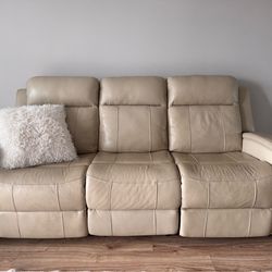 Leather Reclining Sofa – Premium Quality ($1600 Retail)