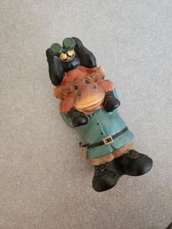 9 in tall moose/ bear resin statue