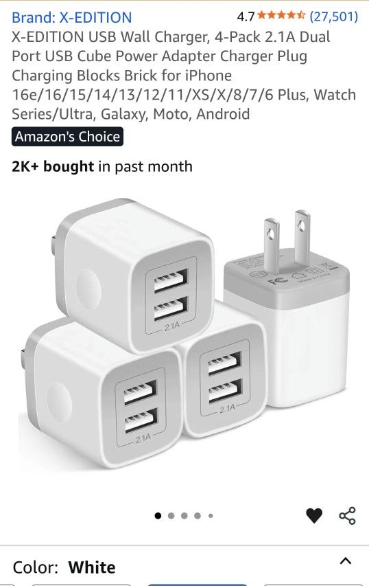 Usb Charger 4 Pack