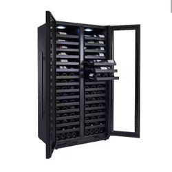 Element Dual-Zone 180-Bottle Free Standing Wine Cooler in Black