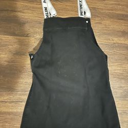 H&M Divided Black Mini Overall Dress - Size US 2