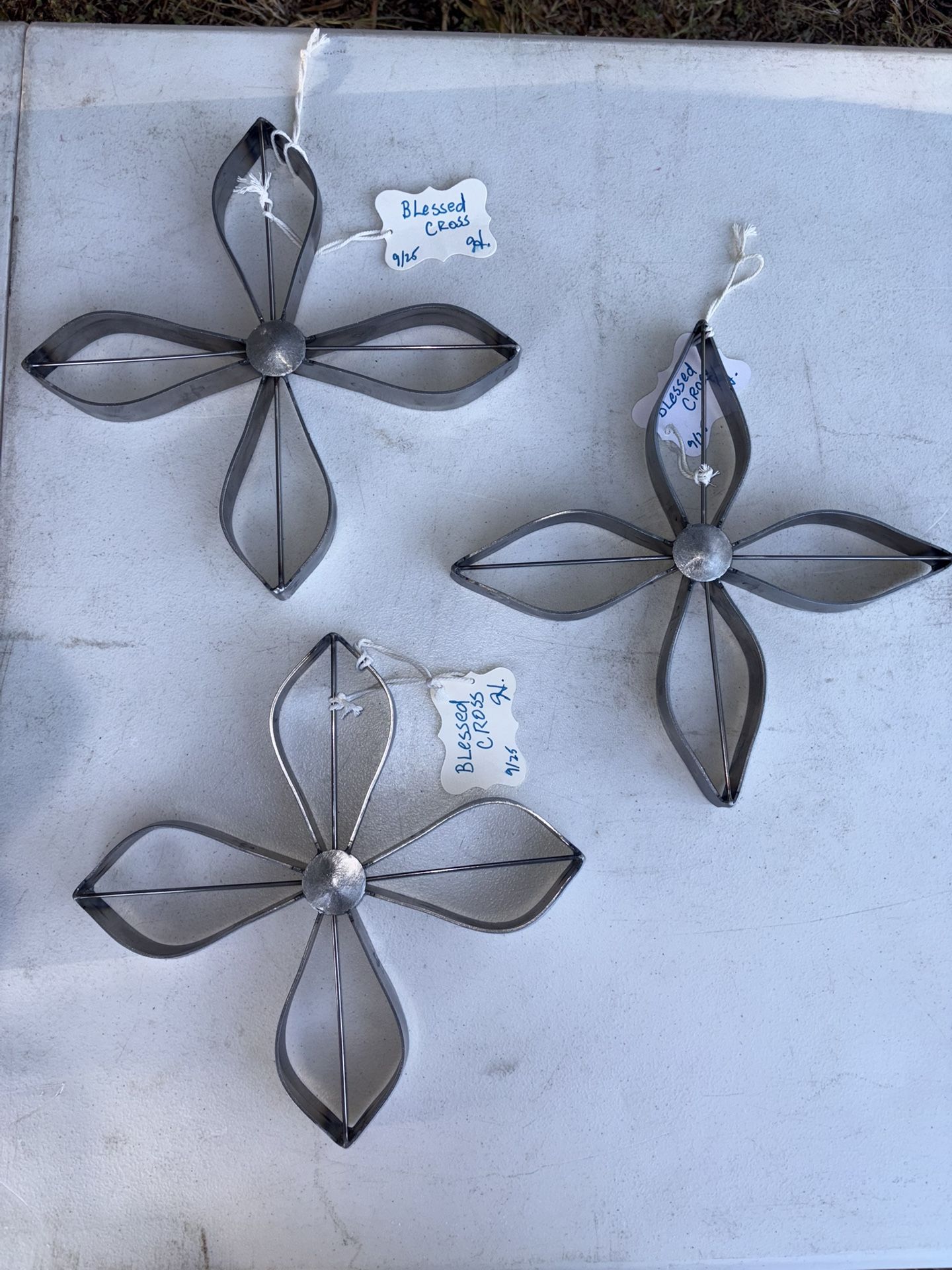 Blessed Handcrafted Metal Art Crosses Wall Decor