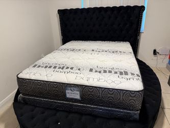 NEW MATTRESS QUEEN SIZE PLUSH WITH BOX SPRING